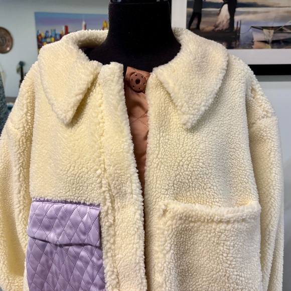 ❤️For Love and Lemons Lavender & Ivory Jacket-XL - Picture 2 of 6